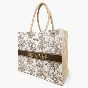 Sac fourre-tout personnalisé en toile de coton laminée PP et jute, 40x33x20 cm, grand sac de plage, vente en gros, OEM, ODM, marque privée, exportateur - Product Image 3