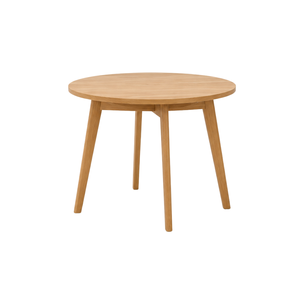 Ensemble de table à manger ronde en teck scandinave de luxe ARTERRA, chaises rembourrées modernes écologiques pour appartement et cuisine - Product Image 2