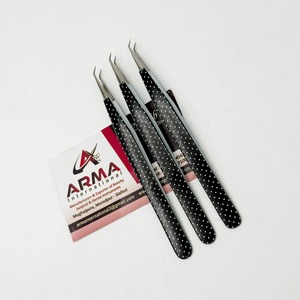 Pinzas para Extensión de Pestañas de 45 Grados con Recubrimiento de Papel, Diseño Personalizado, Pinzas de Acero Inoxidable Sostenibles - Product Image 4