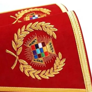 Meilleures ventes de manchettes de gauntlets maçonniques, Régalia écossaise, manchettes de Past Master, personnalisables avec broderie - Product Image 4