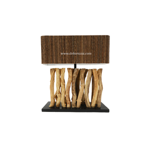 Liana <b>Table</b> <b>Lamp</b> with Natural Woven Stick Lampshade Decorative Lighting for Living Room Bedroom Hotel Interior Decor - Product Image 1