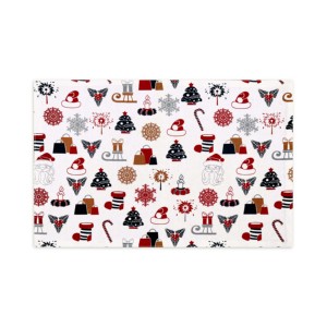 Christmas Pattern Printed Cloth Place Mat Modern Design for Home Use Thin Rectangle Shape Placemat for Christmas. - Product Image 2