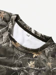 Conjunto de chándal de camuflaje para hombre, 2 piezas: sudadera de cuello redondo y pantalones de chándal, conjunto deportivo de moda para correr, ropa deportiva a la moda - Product Image 2