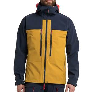 Chaqueta de Motocicleta Impermeable Unisex con Capucha y Bloques de Color, Estilo Deportivo, Exterior de Poliéster Recubierto de PU, Ropa de Invierno para Exteriores - Product Image 1