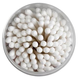 Bâtonnets d'oreilles en coton lisses de qualité supérieure, emballage en pot plastique, double tête, pour le nettoyage, 300 unités, prix de gros par l'exportateur - Product Image 3