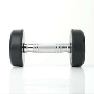 Haltères recouverts de caoutchouc avec poignée antidérapante, équipement de fitness complet unisexe - Product Image 1