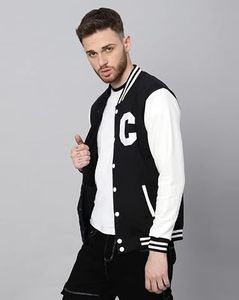 Factory Custom <b>Men</b> Wool Blend Eco-Friendly Winter Varsity <b>Jacket</b> White Sleeve <b>Letter</b> Embroidery Chenille Streetwear Letterman - Product Image 3