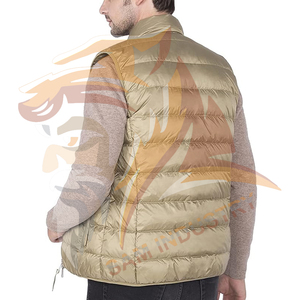 Factory Direct Sale Sleeveless <b>Puffer</b> Men's <b>Jackets</b> 100%Polyester Fabric <b>Light</b> Color Stand Collar Zip Up Men's <b>Puffer</b> Vest - Product Image 4
