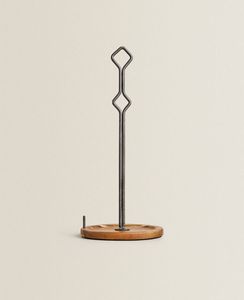 Modern Matte Black Stainless Steel <b>Paper</b> Towel Holder For <b>Kitchen</b> Non Slip Base Standing Roll Dispenser With Easy One Handed - Product Image 6