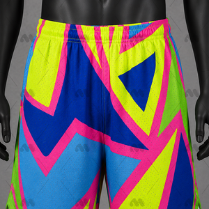Pantalones Cortos Deportivos Casuales Geométricos, Transpirables, de Malla de Poliéster, para Entrenamiento Deportivo, Ropa Deportiva de Equipo - Product Image 4