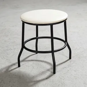 Iron Marble Round <b>Side</b> <b>Table</b> with Circular Ring Base Modern <b>Industrial</b> Accent <b>Table</b> Living Room Furniture - Product Image 5