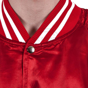 Wholesale Casual Nylon Satin Varsity <b>Jacket</b> for <b>Men</b> Plus Size <b>Long</b> Sleeves Basketball Quick Dry Breathable Winter Clothing - Product Image 5