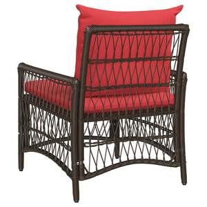 Sedia da giardino in polyrattan marrone 60 x 70 x 78 cm - Product Image 3