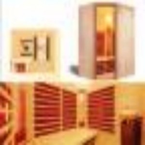 Cabine de sauna infrarouge d'angle moderne, salle de <span class=keywords><strong>spa</strong></span> intérieure pour 2 personnes avec bois de pin clair, porte en verre et chauffages intégrés pour le corps entier - Product Image 6