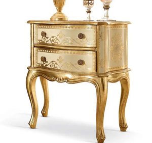 Ensemble de chambre à coucher de style européen antique, taille king, avec table de chevet, armoire, lit - Meubles d'appartement en bois de mahogany massif - Product Image 5