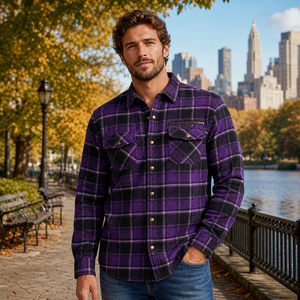 Chemises en flanelle pour hommes, fabrication sur mesure, chemises en coton à carreaux pour les détaillants de streetwear, personnalisation de la marque, vente en gros pour les acheteurs de détail - Product Image 6