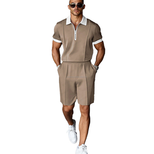 Mens Premium Casual Wear Crew Neck T Shirt And Shorts <b>Set</b> Breathable Cotton Apparel Manufacturer - Product Image 4