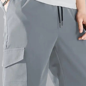 Custom Men's Cargo Jogger Pants High Quality Cotton Polyester Cargo Pants Summer Lightweight Wholesale - Product Image 5