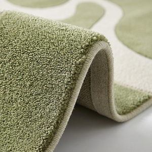 Alfombra de Lana Geométrica Hecha a Mano de Lujo con Pelo Corto y Largo, Alfombra Moderna para Área, Diseño Personalizado, Precio de Fábrica al Por Mayor - Product Image 2
