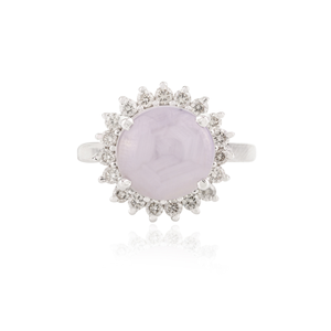 Anillo de Diamantes con Cabujón de Zafiro Estrella de 4.63 Quilates en Oro Sólido de 14K - Product Image 2