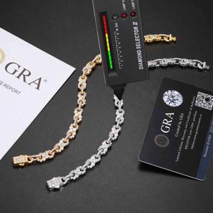 Fully Iced Out Mens <b>Infinity</b> Cuban <b>Bracelet</b> 925 Sterling Silver and Enhanced Vvs Clarity Moissanite Diamond <b>Bracelet</b> - Product Image 5