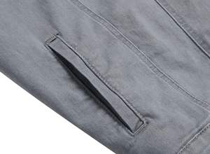 Chaqueta vaquera regular para invierno, duradera, informal, de largo medio, estilo urbano desgastado, para ocasiones formales y de estilo urbano, transpirable. - Product Image 3