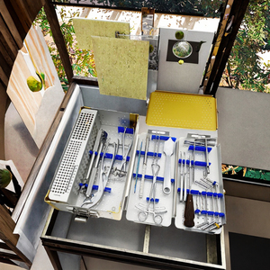 Kit d'instruments chirurgicaux Azicon pour petits fragments, en acier inoxydable, comprenant un tournevis à vis orthopédiques, un embout de perçage, un taraud et des pinces à cintrer - Product Image 2