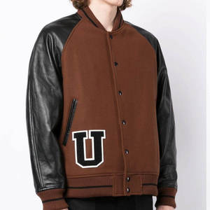 แจ็คเก็ตสไตล์มหาวิทยาลัยแบบใหม่ คุณภาพสูง แจ็คเก็ตตัวอักษร Varsity ปักโลโก้ตามสั่ง แจ็คเก็ต Varsity สำหรับผู้ชาย แจ็คเก็ตโพลีเอสเตอร์ - Product Image 3