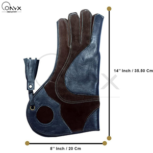 Gants professionnels en cuir pour la manipulation des oiseaux, triple couche, anti-épines, pour l'entraînement des rapaces, protection pour les dresseurs - Product Image 4