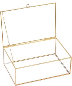 Customized Glass Storage <b>Box</b> With Metal Frame For Jewelry Organizers And Gift Use - Product Image 4