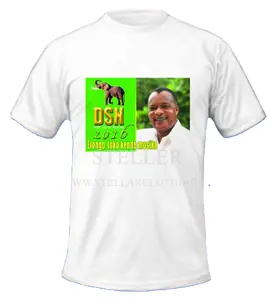 Venta al por mayor de camisetas de la campaña de verano camiseta de elección barata Presidente político blanco foto eslogan y logotipo de impresión para la camiseta de los hombres