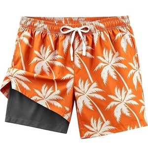 New Popular Fashionable Beach Swimming <b>Trunks</b> Men Solid <b>Trunks</b> Inner Double Layer Quick Dry <b>Vintage</b> Swim Shorts Breathable - Product Image 5