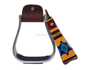 Estribo de caballo de aluminio pintado a mano con diseño retorcido único Ligero y duradero para equitación y uso ecuestre - Product Image 1