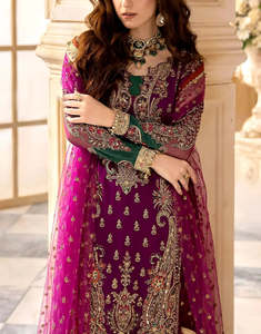 Elegant Pakistani Wedding <b>Dress</b> Women Floor-Length Embroidered Traditional Indian & Pakistani Set Polyester Formal Evening Wear - Product Image 5