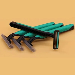 Disposable <b>Razors</b> for Hair Removal with Plastic Handle and Stainless Blade Green Black Color Bar Type Shaver for Men <b>Women</b> - Product Image 4