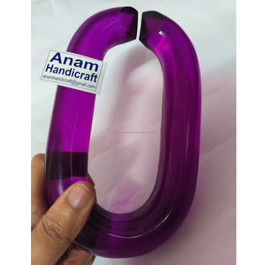 Décorations murales en chaîne acrylique modernes personnalisées, ornements en résine modernes faits à la main, suspendus pour la décoration intérieure, prêts pour le festival Diwali - Product Image 1