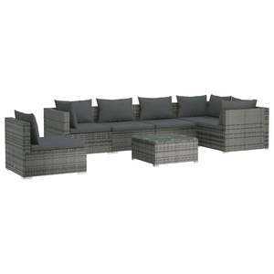 Conjunto Modular Grande de Muebles de Jardín de Ratán PE Gris, Muebles Modulares de Exterior de Primera Calidad - Product Image 2
