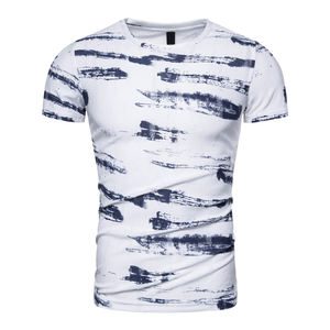 T-shirt Homme Décontracté Coupe Slim Col Rond Design Tendance Haute Qualité Nouveauté Printemps-Été 2025 100% Coton Imprimé - Product Image 1