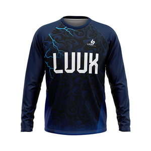 Camiseta Deportiva y Casual para Hombre, Personalizada, de Manga Larga, Cuello Redondo, 100% Poliéster, Secado Rápido, Impresión por Transferencia de Calor, Corte Regular - Product Image 2