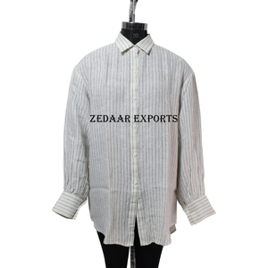 Chemise en lin 100% tendance pour femmes - Vêtement décontracté classique respirant et écologique pour l'été - Product Image 3