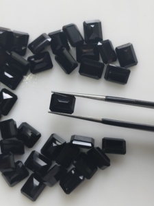 Natural <b>Black</b> Onyx 9x7MM Octagon Cut Best Quality Loose Gemstones for Jewelry Making - Product Image 4