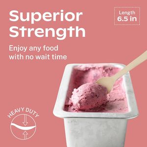 Cucchiai Marrone Chiaro 100% Compostabili Resistenti Senza Plastica, 120 Pezzi, 6.5 Pollici, Posate Monouso Lisce e Resistenti alle Rotture - Product Image 4