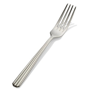 Fourchette à dîner classique en acier inoxydable, finition miroir, manche argenté, design élégant - Product Image 3