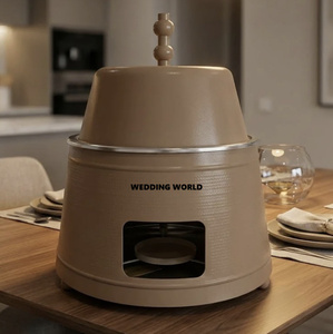 ชุดอุ่นอาหารโลหะสามชิ้น ดีไซน์สั่งทำพิเศษ หรูหรา ใหม่ เหมาะสำหรับงานแต่งงานและงานอีเว้นท์ บุฟเฟ่ต์ - Product Image 5