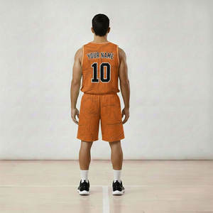 Maillots de basketball personnalisés en gros, 100 % polyester, couleur unie, avec nom d'équipe, vierges, ensemble complet, sublimation, design simple - Product Image 3