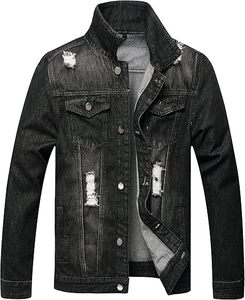 Wholesale Custom Logo Front 100% Cotton Men's Winter Casual Jeans Jacket Breathable Eco-Friendly Quick Dry 280g Outdoor Use - Product Image 1