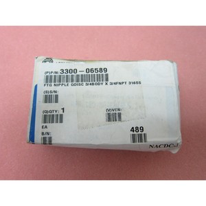 AMAT 3300-06589 FTG Nipple Qdisc 3/4Body x 3/4 - อุปกรณ์และอะไหล่เซมิคอนดักเตอร์ระดับโลกที่เชื่อถือได้ - Product Image 1