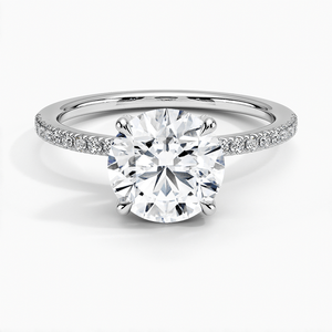 BOJ <b>Ring</b> 095 Round Cut 925 <b>Silver</b> Halo Stone Prong Setting <b>Solitaire</b> Diamond <b>Ring</b> 2ct D Color VVS1 Moissanite GRA Certified - Product Image 1
