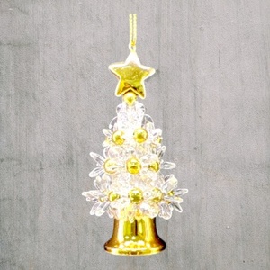 เครื่องประดับตกแต่งบ้านคริสต์มาสปีใหม่ รูปทรงกระดิ่งต้นคริสต์มาส 3 มิติ ทำจากอะคริลิกใส สีแดง เขียว ทอง ดำ รุ้ง ขายส่งราคาถูก - Product Image 3