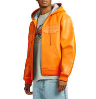 Veste bomber réversible en cuir de vache pour homme Avirex, écologique, respirante, imperméable, coupe-vent, style vintage, un seul bouton